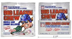 BIG LEAGUE CHEW - GOMME BALOUNE - ORIGINAL 60G (BONBON)